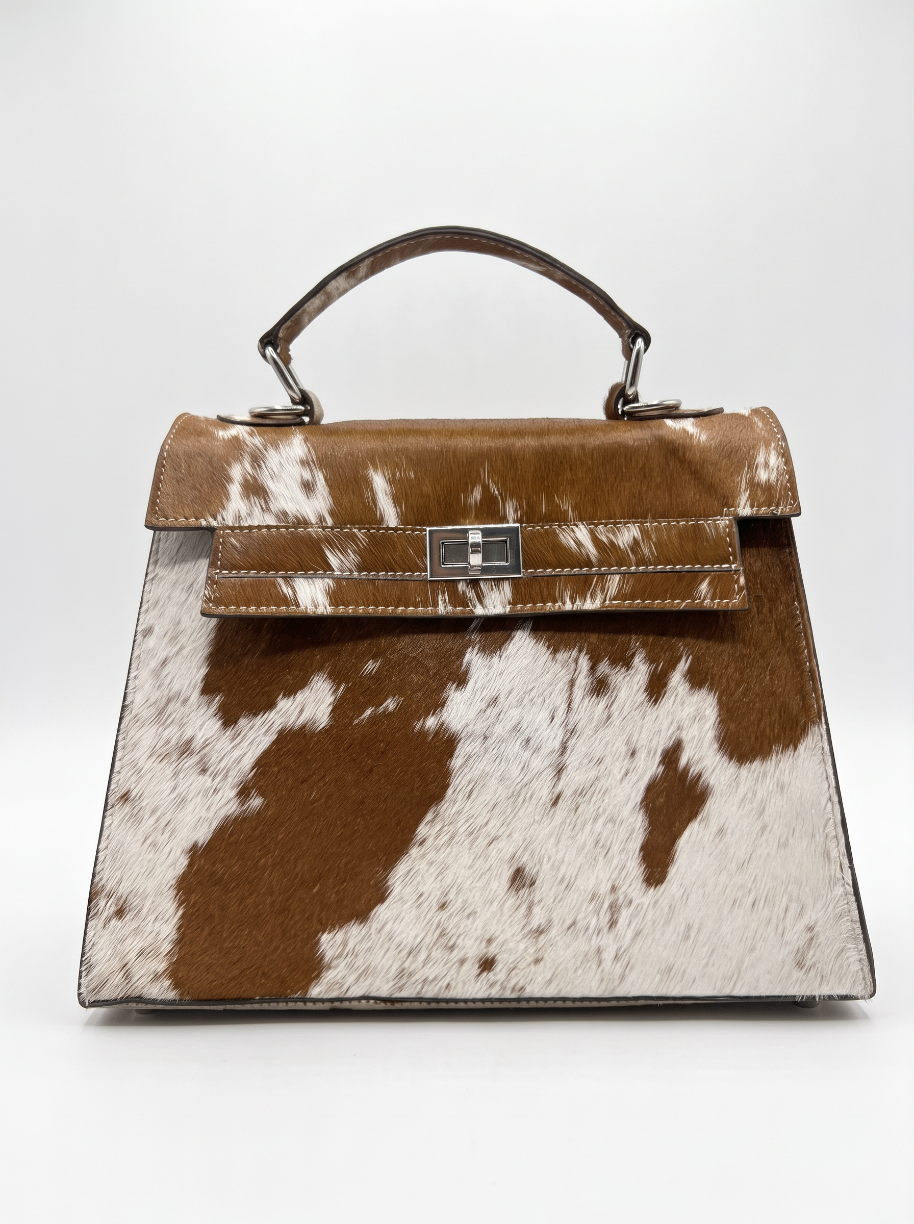 Top Handle — Brown and White