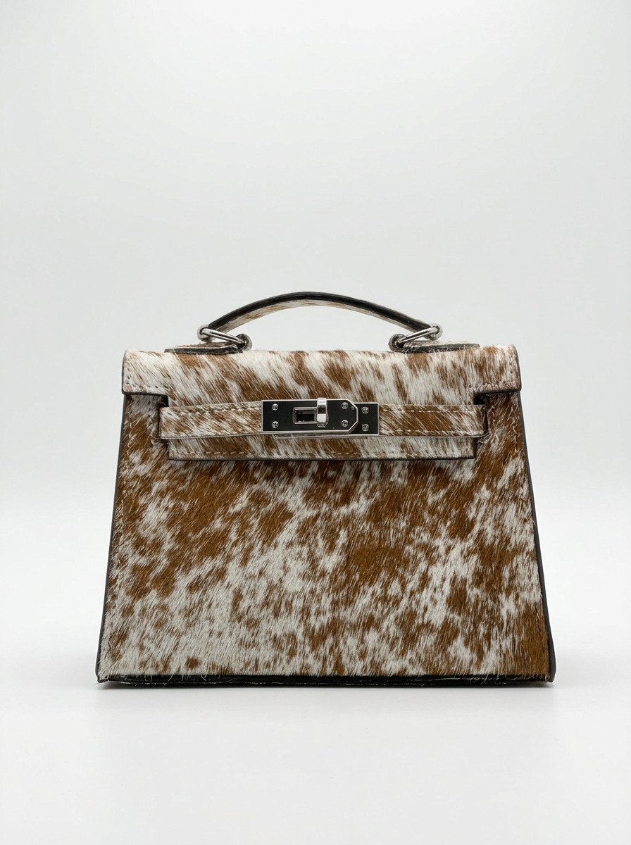 Mini Hide — Brown and White